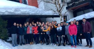 Gruppenfoto Skiausfahrt